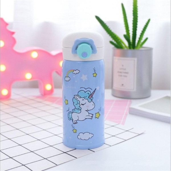 mug isotherme licorne bleu