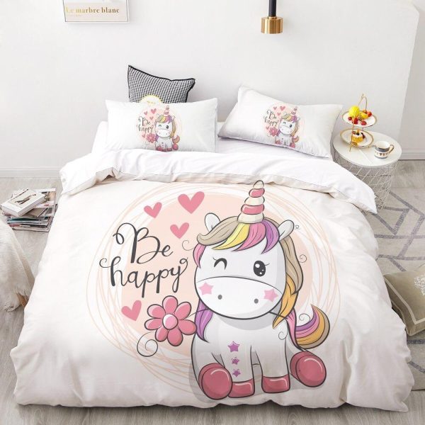 housse de couette licorne bébé blanc