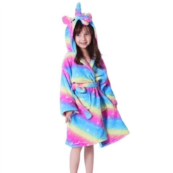 peignoir licorne ado multicolore