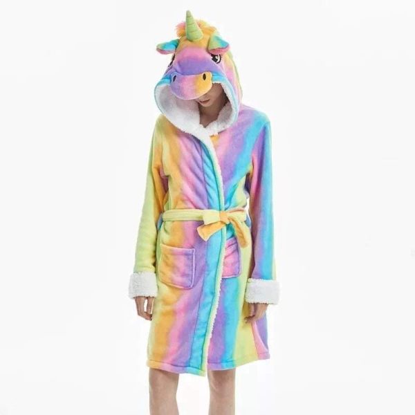 peignoir licorne adulte multicouleur