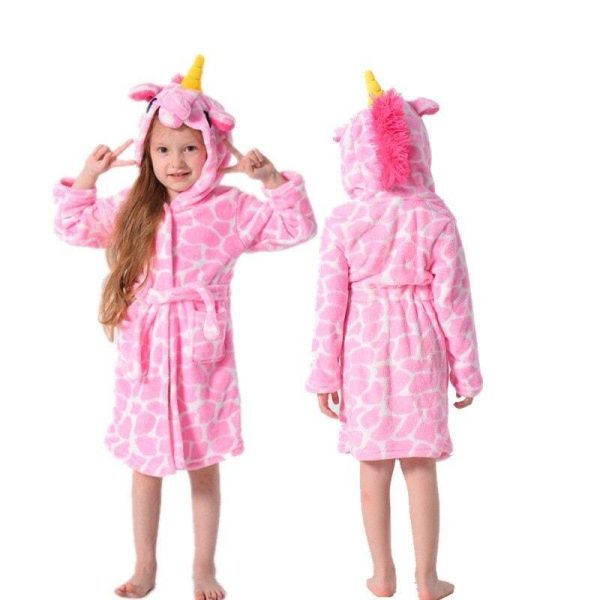 peignoir licorne bébé en polyester