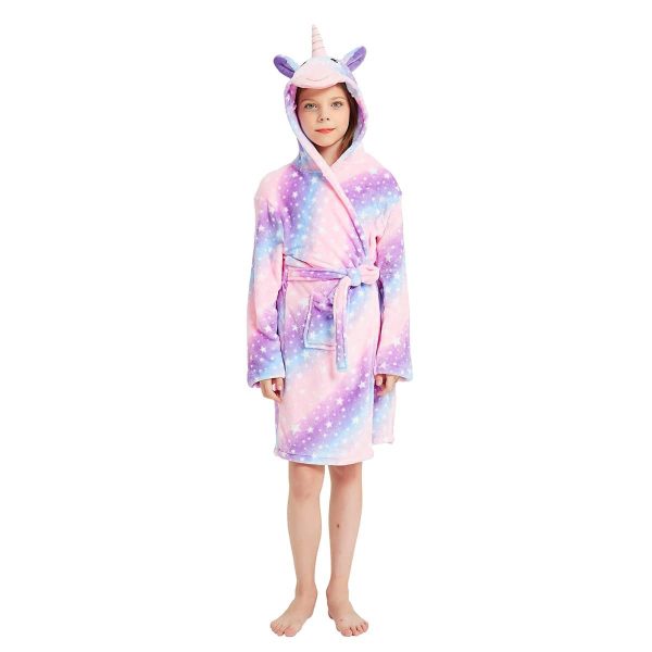 peignoir licorne fille coton moelleux