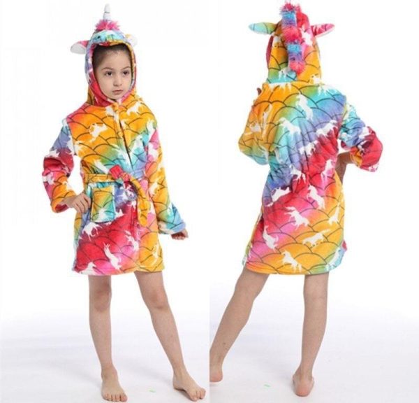 peignoir licorne enfant unisexe