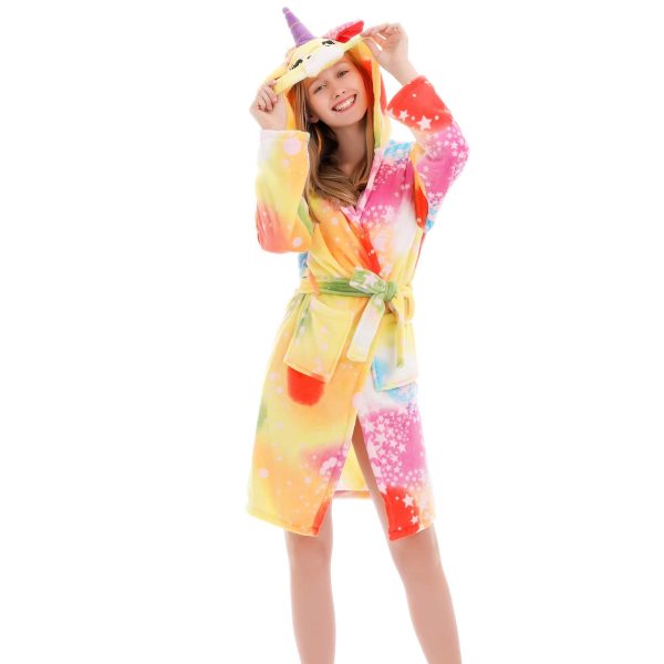 peignoir licorne jaune