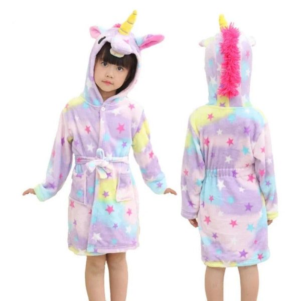 peignoir licorne étoilé