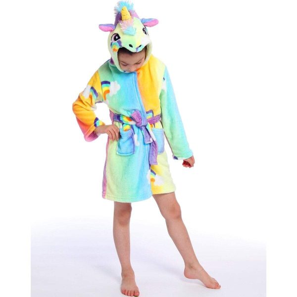 Peignoir Licorne Motif Arc-en-Ciel