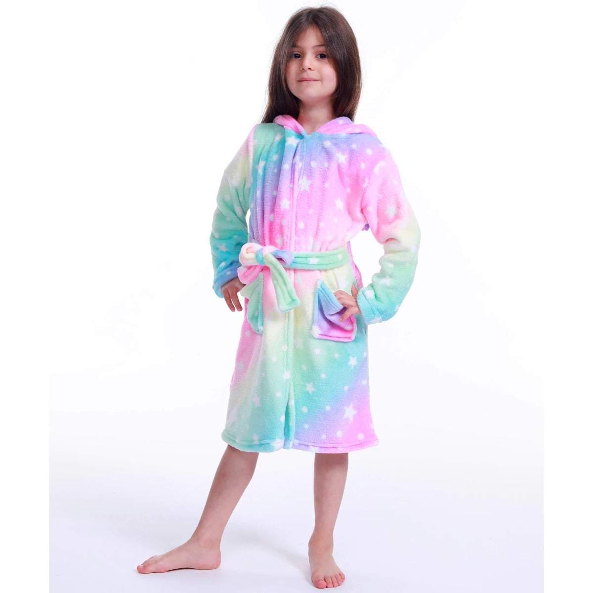 confort peignoir licorne multicolore