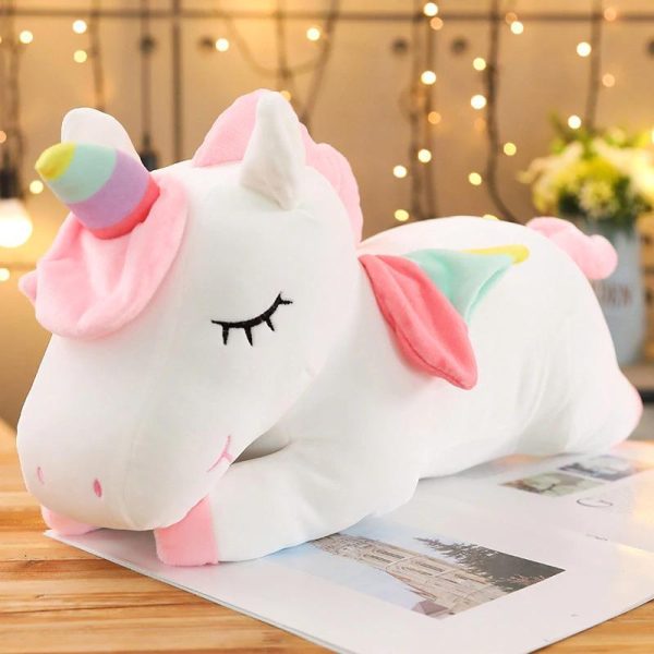 peluche licorne géante blanc