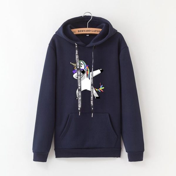 pull licorne basique bleu marine