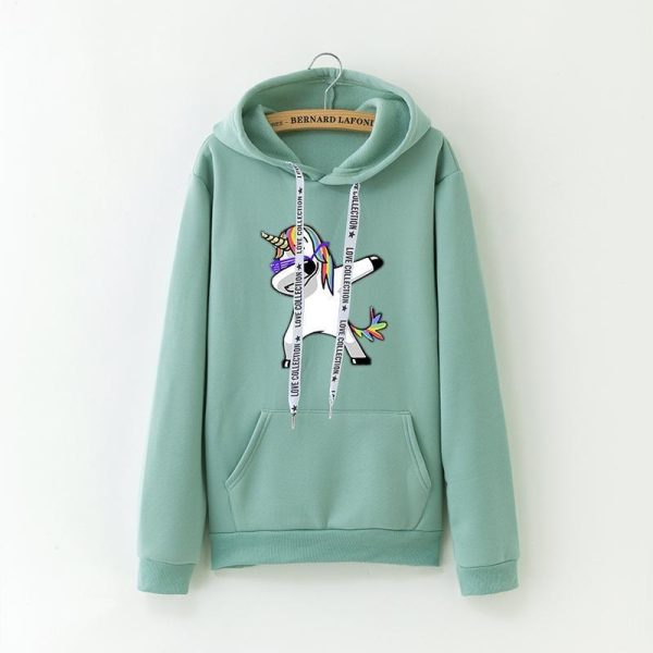 pull licorne basique vert