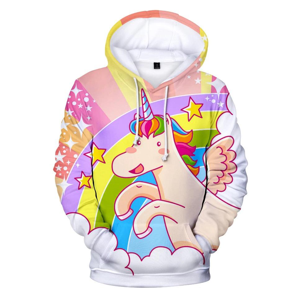 pull licorne multicolore