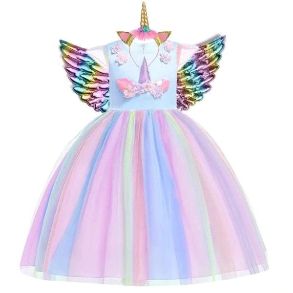 robe licorne fille anniversaire coloré