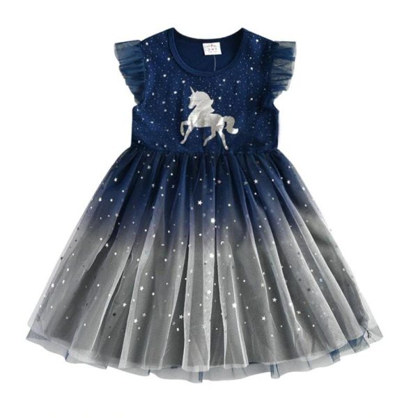 robe licorne argentée pour fille