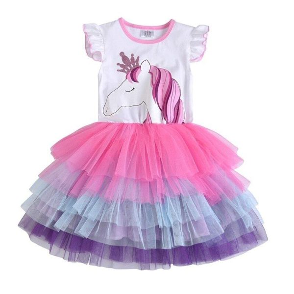 Robe Tutu Licorne Couronne Fillette