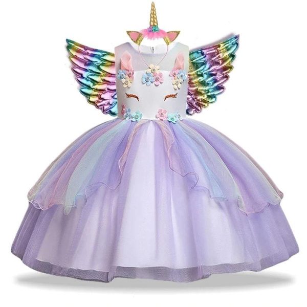 robe licorne déguisement violet fille