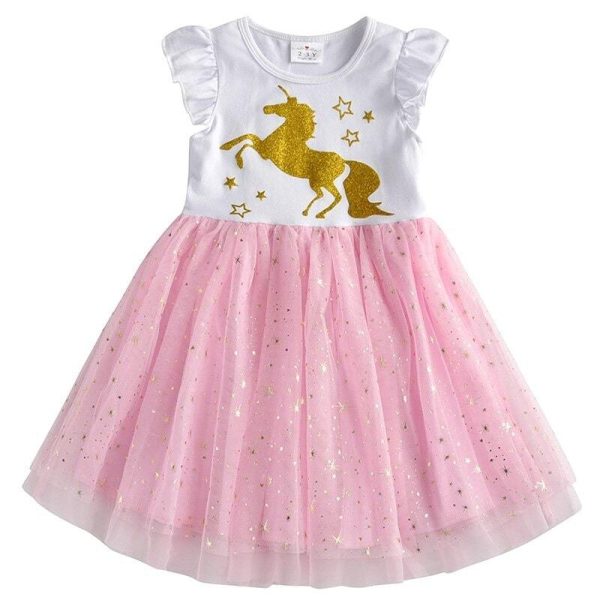 robe tutu licorne dorée fillette
