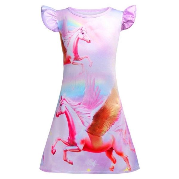 robe licorne 3D manches bouffantes