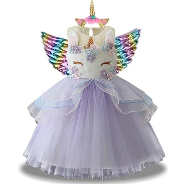 robe licorne tutu violet