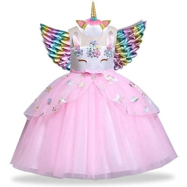 robe licorne déguisement rose