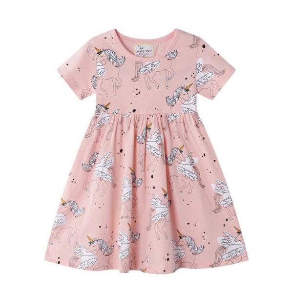 robe licorne manches courtes