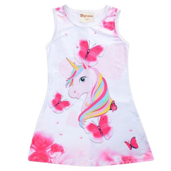 robe légère motif licorne fille