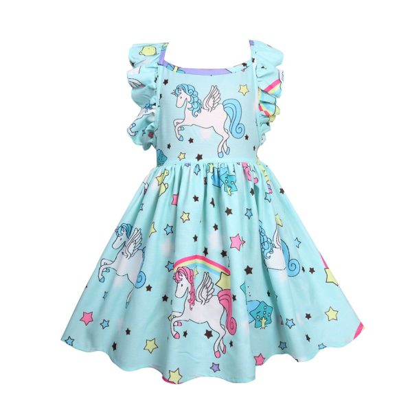 robe licorne verte pour fille