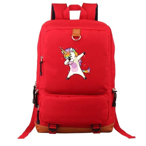 cartable licorne adulte rouge