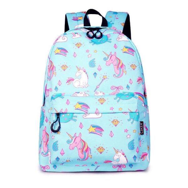 cartable licorne bleu scolarité
