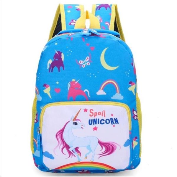 cartable licorne scolaire bleu