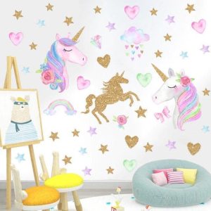 Sticker Licorne Chambre Enfant coloré