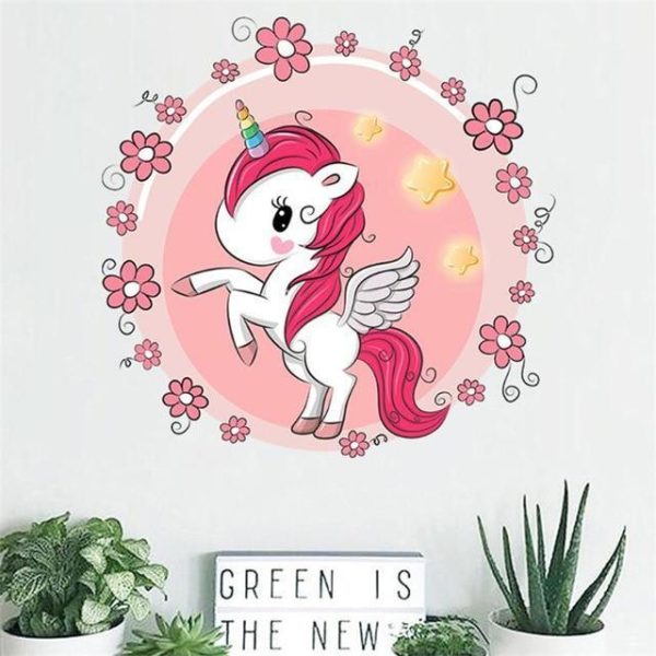 sticker licorne fille