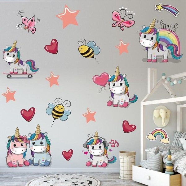 sticker licorne kawaii