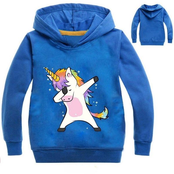 sweat licorne dab bleu