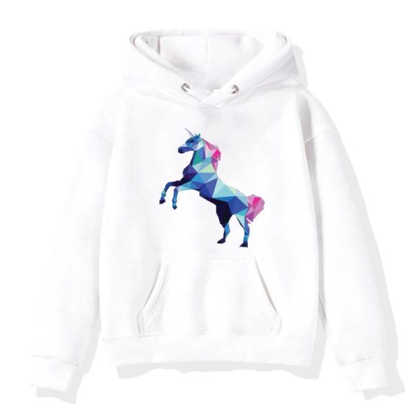 pull licorne blanc pour fille