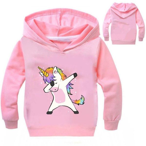 Sweat Licorne Dab Fille en action
