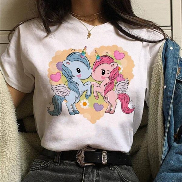 T-Shirt Licorne Couple Amoureux allongé