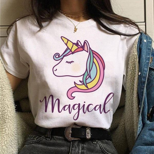 t-shirt licorne emoji magique