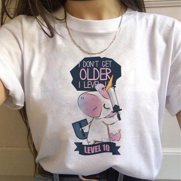 t-shirt licorne style gameuse