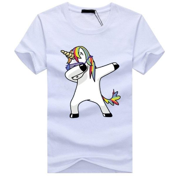 t-shirt licorne homme blanc