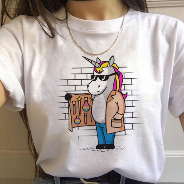 motif T-Shirt Licorne Magicien