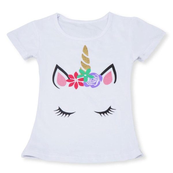 t-shirt licorne fille mythique