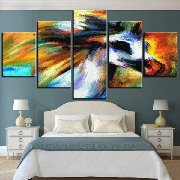 tableau licorne abstrait
