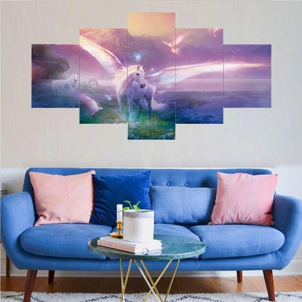 Tableau Licorne Ailes magique