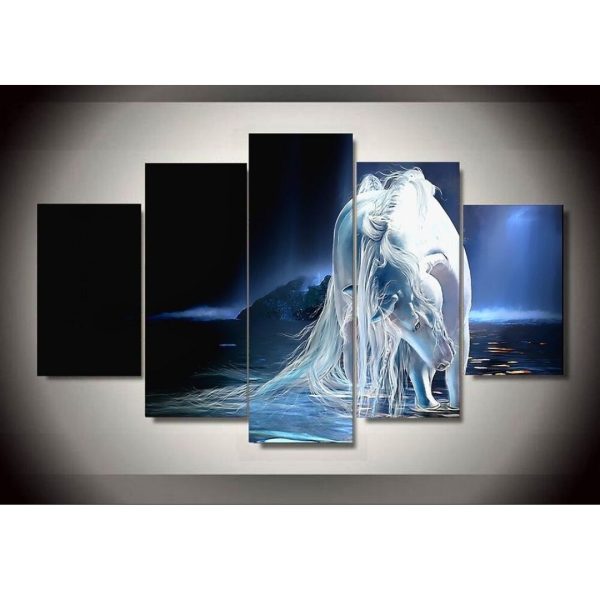 tableau licorne dans l'eau