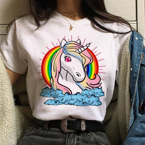 t-shirt licorne coloré