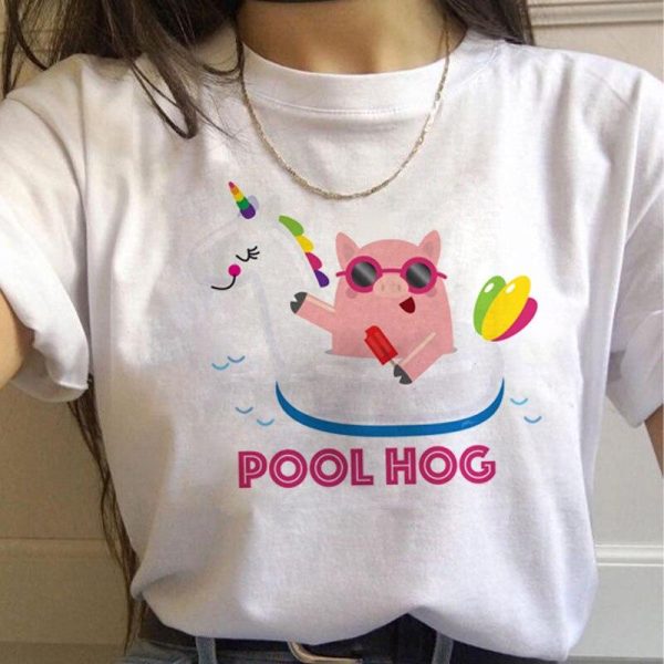 tshirt licorne bouée colorée