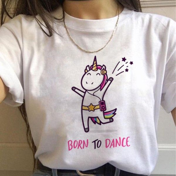 t-shirt licorne femme danseuse