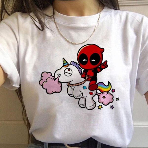 t-shirt licorne deadpool