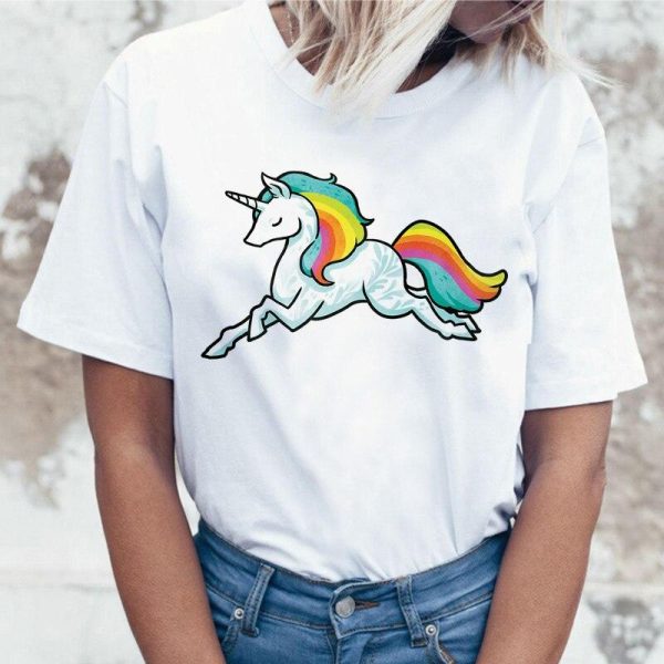t-shirt licorne élégance