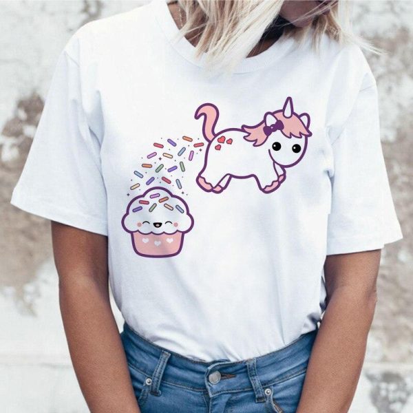 t-shirt licorne gâteau original